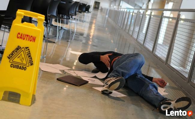 Tablica potykacz Uwaga śliska podłoga Caution wet floor