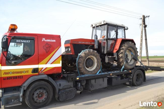 Transport maszyn budowlanych, rolniczych.