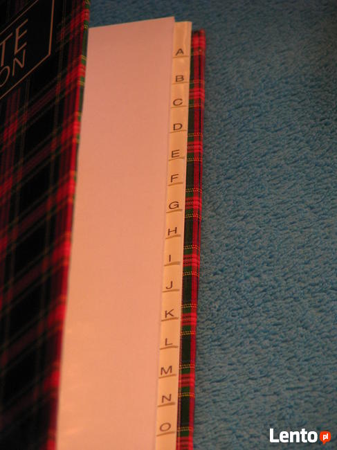 Notes notatnik skorowidz A-Z w twardej oprawie