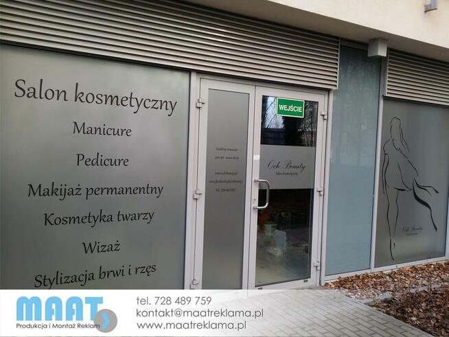 Oklejanie folią mrożone szkło*mleczne szkło*piaskowe szkło*