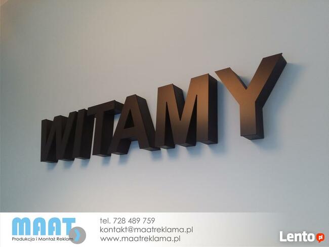 LITERY 3D*PCV frezowane*LOGO*Design*Napis ze STYRODURU*wysył