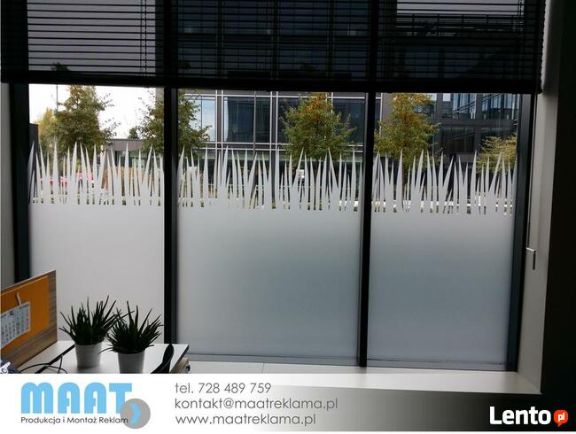 Oklejanie folią mrożone szkło*mleczne szkło*piaskowe szkło*
