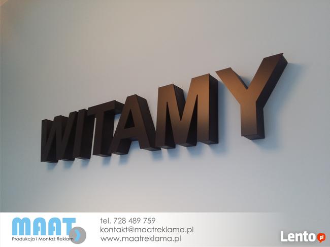 LITERY 3D*PCV frezowane*LOGO*Napis ze STYRODURU*wysyłka