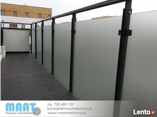 Oklejanie folią mrożone szkło*mleczne szkło*piaskowe szkło*