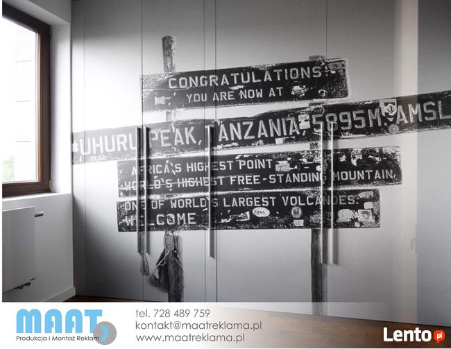 Montaż reklam*Wyklejanie folią*Witrny*Fototapety*Szyby*Kaset