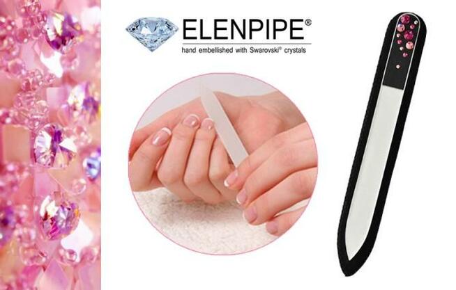 Pilnik do paznokci kryształowy szklany czeski z Swarovski