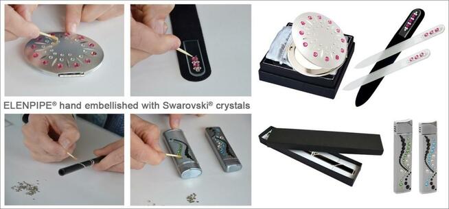 Pilnik do paznokci kryształowy szklany czeski z Swarovski