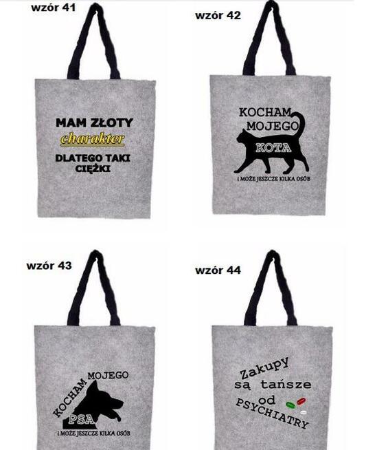 Torebki filcowe z nadrukiem