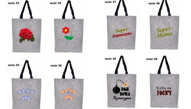 Torebki filcowe z nadrukiem