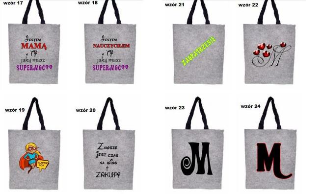 Torebki filcowe z nadrukiem