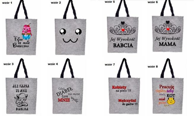 Torebki filcowe z nadrukiem