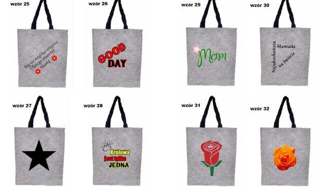 Torebki filcowe z nadrukiem