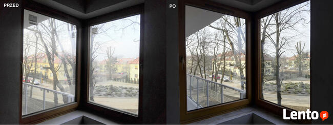 Wysokościowe mycie okien, witryn, fasad i przeszkleń