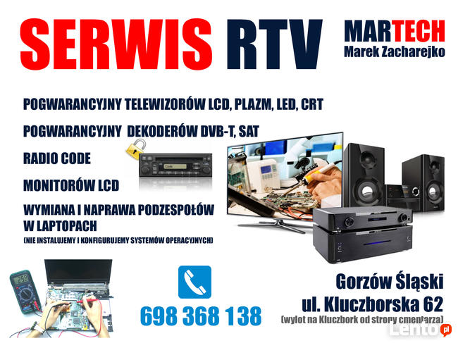 Naprawa telewizorów lcd led serwis rtv radio code safe