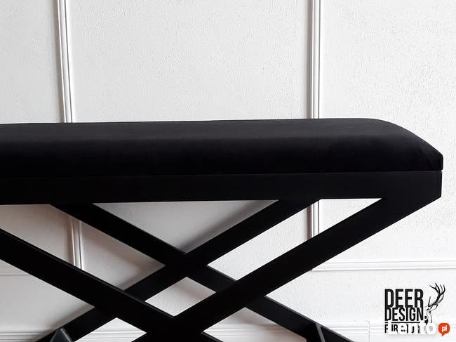 Siedzisko ławka do przedpokoju tapicerowana, ławeczka stal