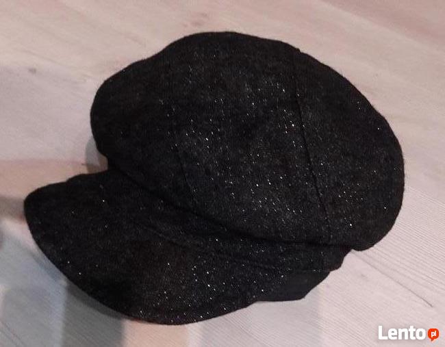 czapka czapeczka ze srebrna nitką