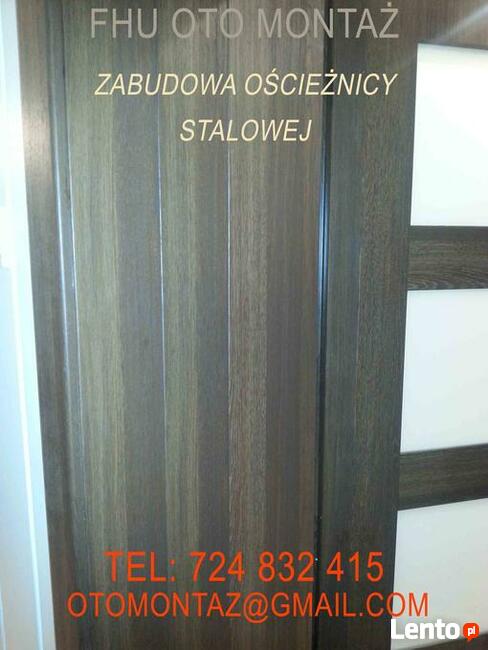 Zabudowa ościeżnicy/futryny z drzwiami i montażem