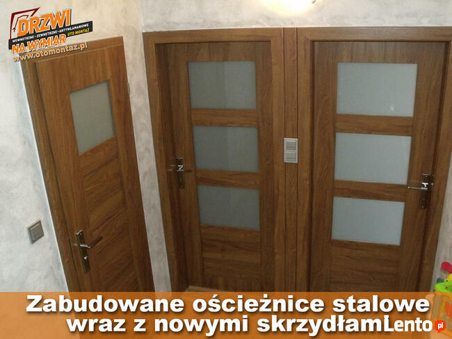 Zabudowa ościeżnicy/futryny z drzwiami i montażem