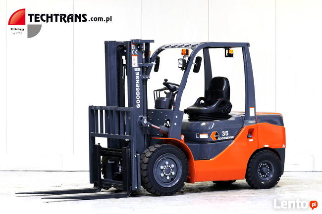 Wózek widłowy gazowy nowy 3.5 tony benz.-LPG przesuw wideł