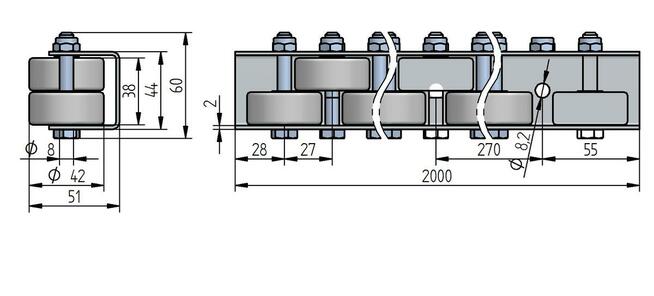 Listwa rolkowa typ 655, 656