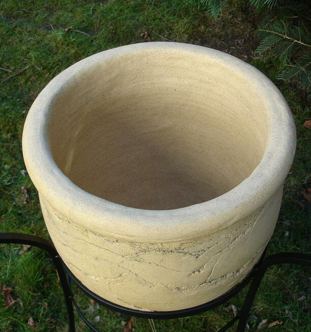 Mrozoodporna donica ceramiczna + stojak 80 cm.