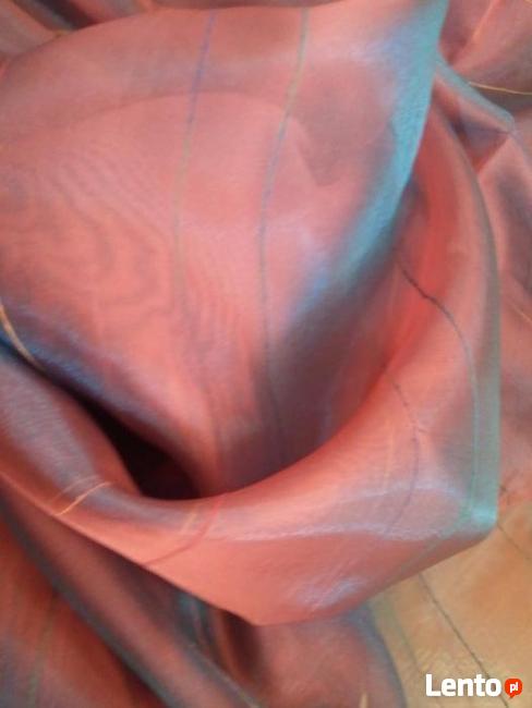 Firana organtyna róż metalik 300 cm,firanka