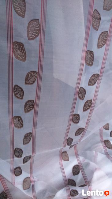 Firana woal pasy 290 cm,firanka biała