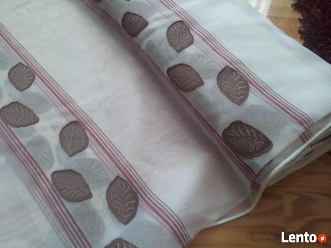 Firana woal pasy 290 cm,firanka biała