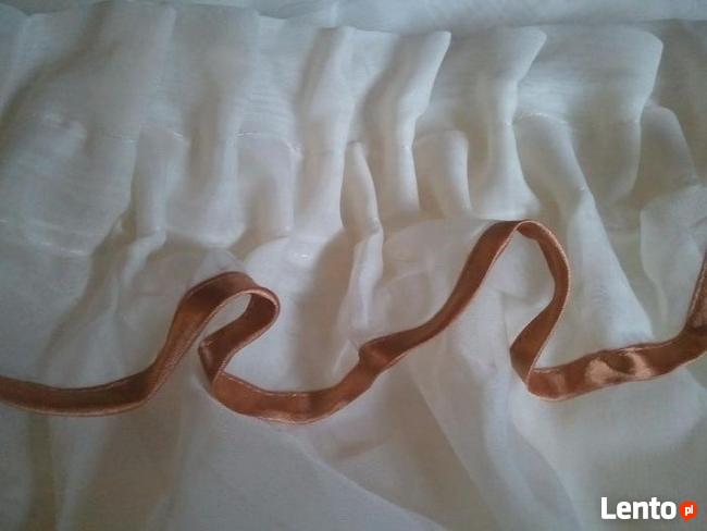 Firana woal ecru z lamówką 160x160 firanka