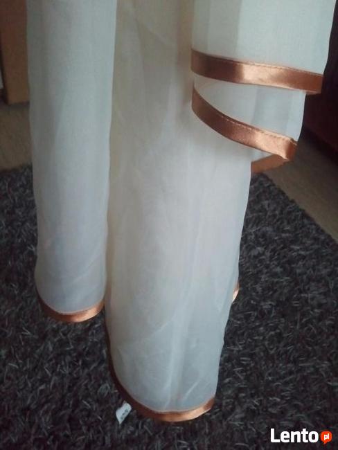 Firana woal ecru z lamówką 160x160 firanka