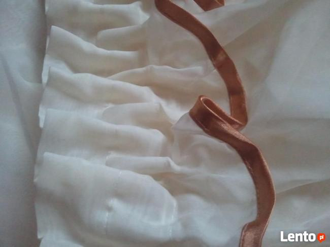 Firana woal ecru z lamówką 160x160 firanka