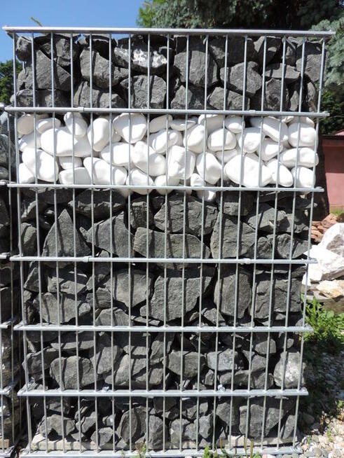Czarny Kamień bazalt do gabionu 40-120 mm ogrodzenie grafit