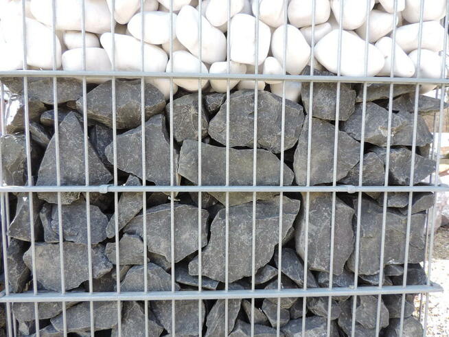 Czarny Kamień bazalt do gabionu 40-120 mm ogrodzenie grafit