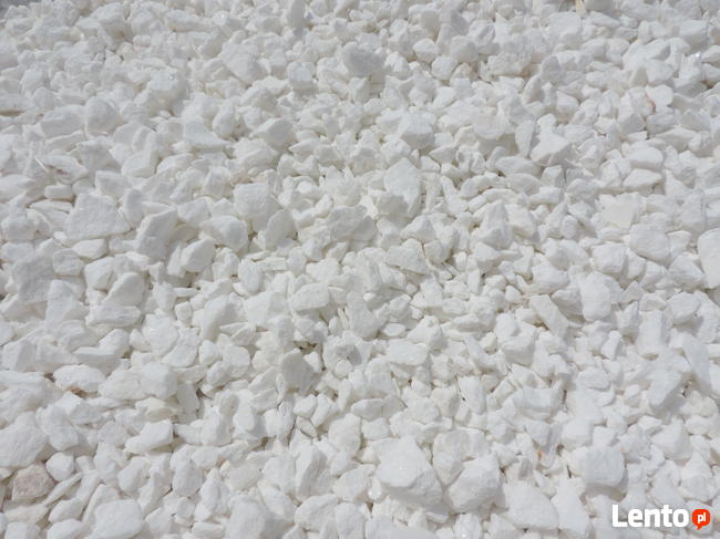 Kamień Biały grys Thasos Śnieżnobiały kamień do ogrodu
