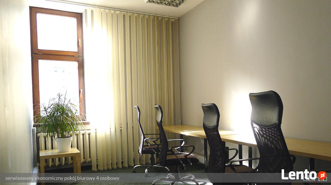 Biuro serwisowane w centrum Warszawy. Niezależne pokoje.