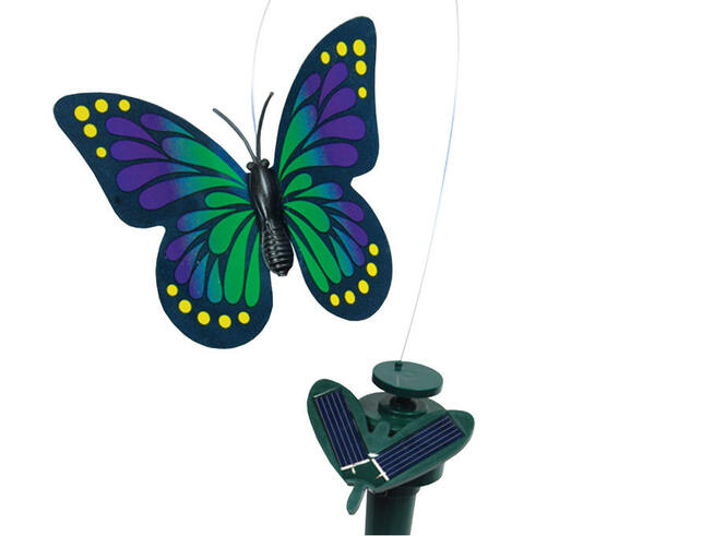 SOLARNY MOTYL OGRODOWY zasilany słońcem SOLAR, Ozdoba-motylek