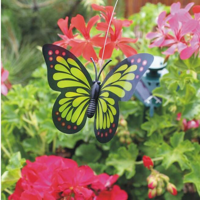 SOLARNY MOTYL OGRODOWY zasilany słońcem SOLAR, Ozdoba-motylek