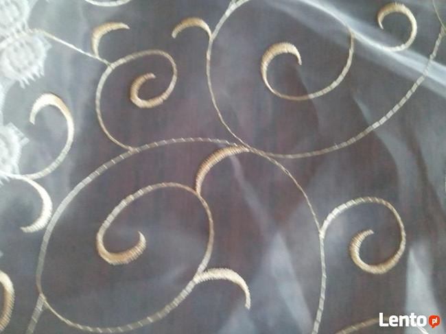 Firana organza, organtyna haft pomarańcz lub ecru 150 cm