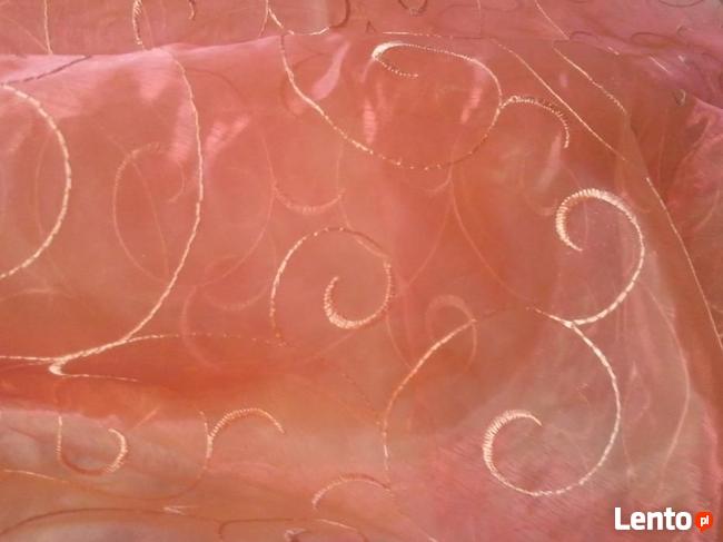 Firana organza, organtyna haft pomarańcz lub ecru 150 cm