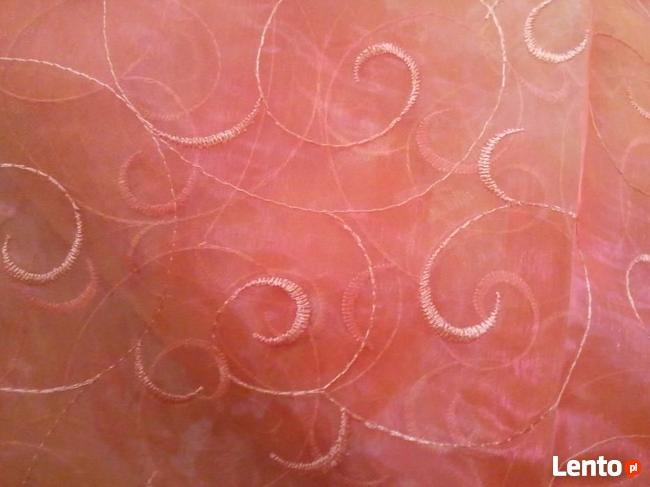 Firana organza, organtyna haft pomarańcz lub ecru 150 cm