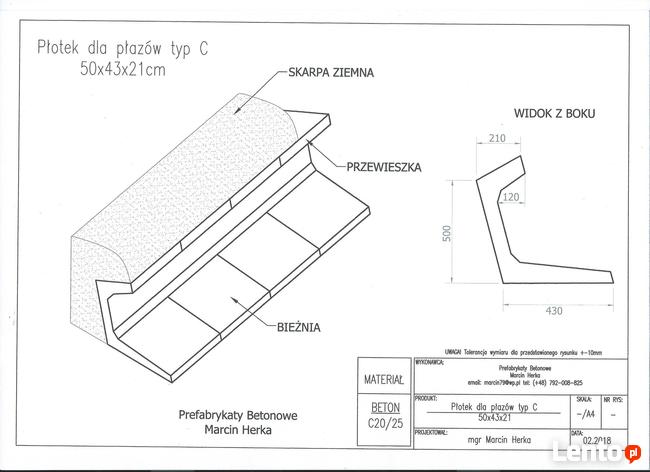 Bariera betonowa dla płazów PREFABRYKATY MARCIN HERKA