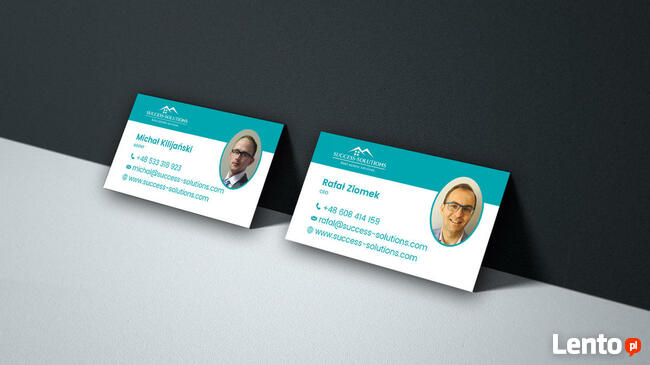 Projekt i druk wizytówek, ulotek, katalogów, plakatów