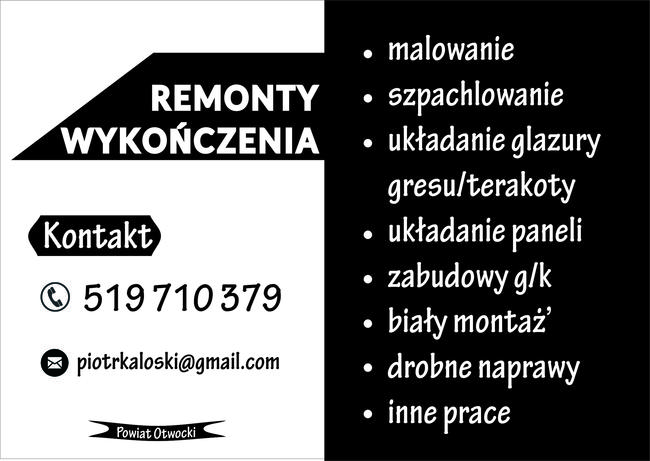 Remonty w Otwocku, malowanie, glazura, glazurnik, układanie