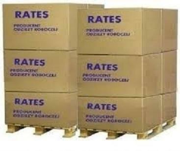 Spodnie piekarza cena 12 zł.Bluza 17 zł. RATES Producent