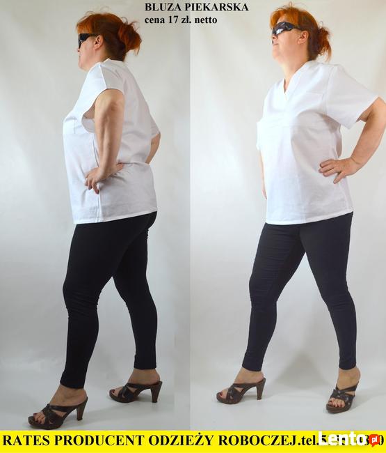 Spodnie piekarza cena 12 zł.Bluza 17 zł. RATES Producent