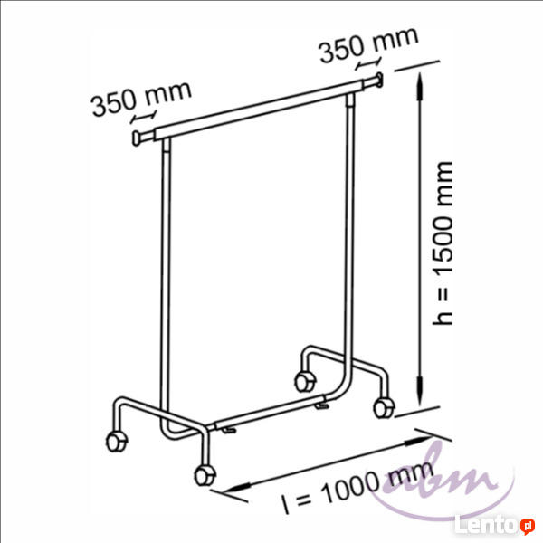Stojak do sklepu typ ST012 chromowany