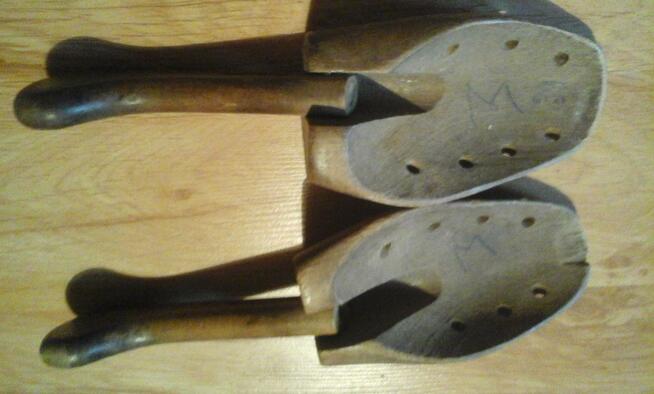 Stare prawidła drewniane - dwie pary.