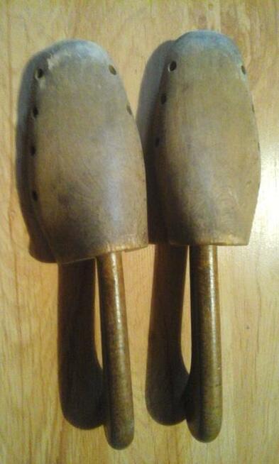 Stare prawidła drewniane - dwie pary.