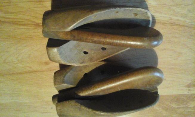 Stare prawidła drewniane - dwie pary.