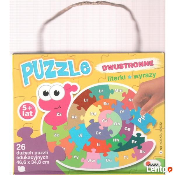 Puzzle dwustronne Literki i wyrazy  Piotr Kozera